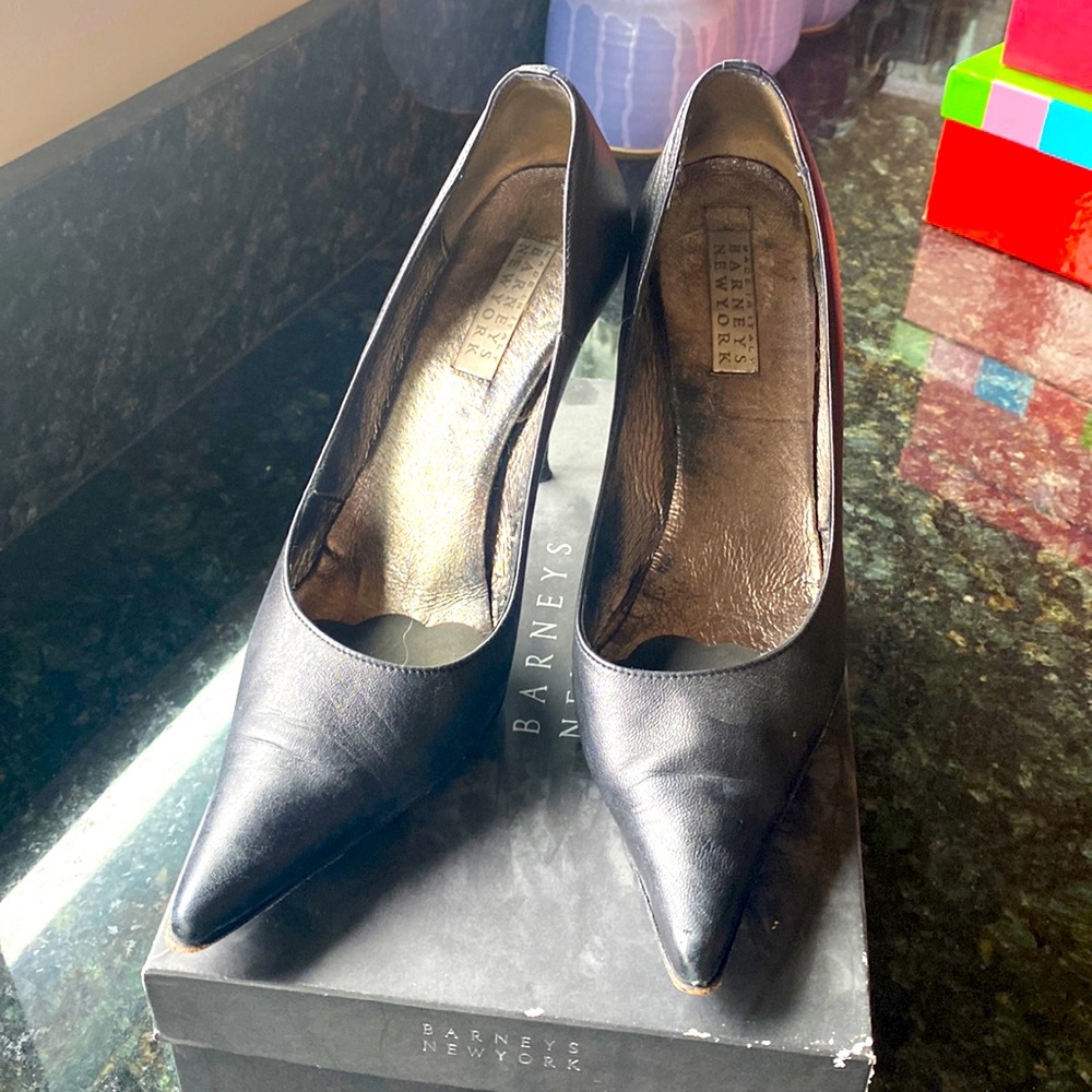 Vintage Black Barney’s pointy stilettos